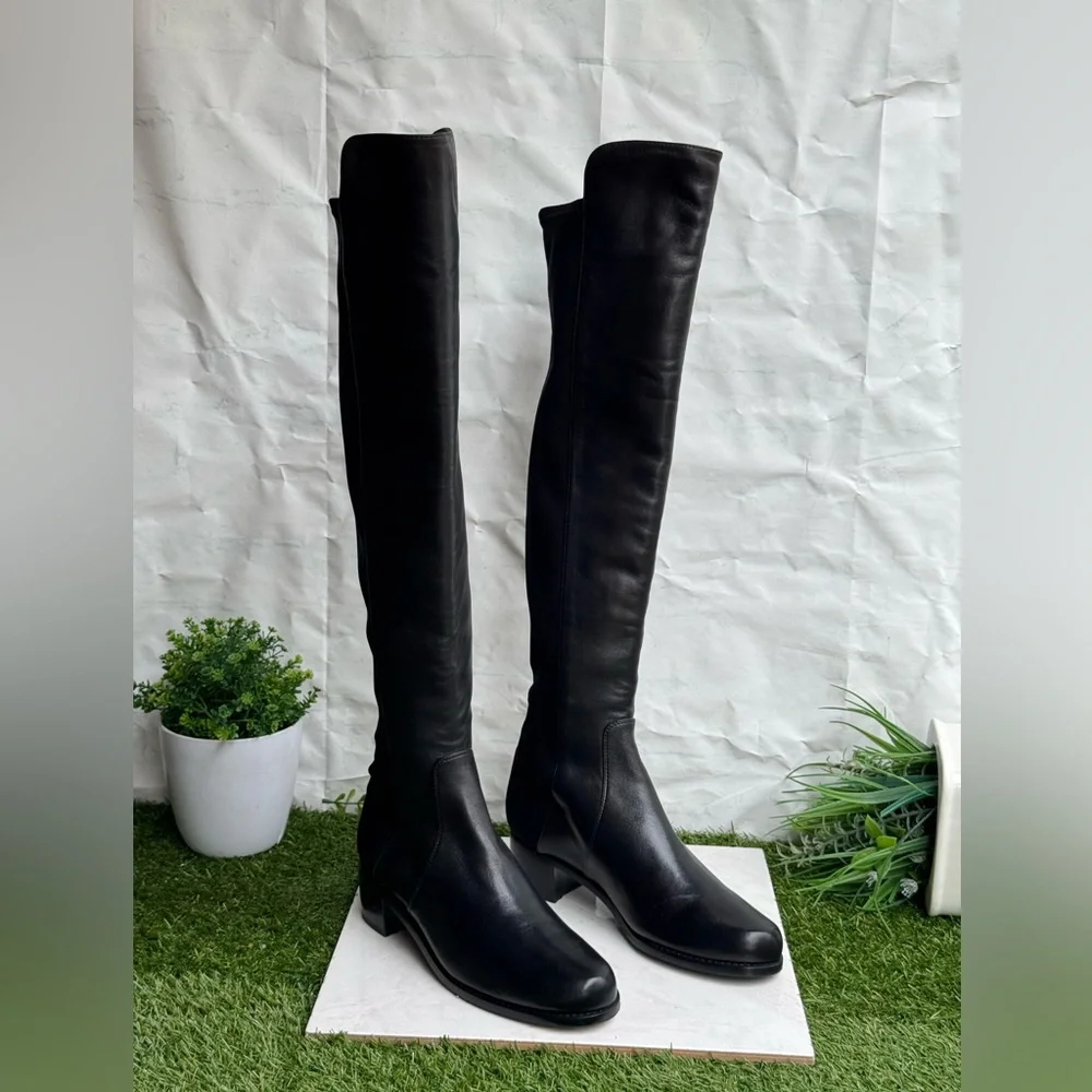 Stuart Weitzman 5050 Bold Leather Over-The-Knee Boots size 6.5 New Retaill $795